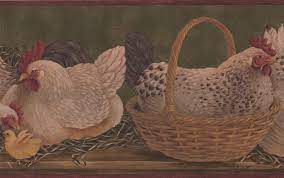 Find the best chicken wallpapers on wallpapertag. Roll 15 X 9 White Hens Yellow Chicken Basket Sage Green Kitchen Wallpaper Border Retro Design Wallpaper Wallpapering Supplies Tools Home Improvement Fcteutonia05 De
