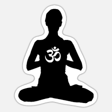 Explore inner narrative and authentic self with meditative awareness. Yoga Meditation Symbol Auf Silhouette Im Lotussitz Sticker Spreadshirt