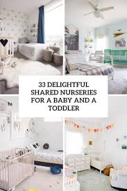 You will find everything for your nursery including the best cribs available for babies, nursery sets, dressers, changers, crib bedding, hutches, armoires, glider chairs, nursery decor, and even kids' toys. 33 Delightful Shared Nurseries For A Baby And A Toddler Digsdigs