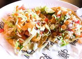One of my favorites is the quesadillas de camarón empanizado & tostadas de callo de hacha! Close Up Of Shrimp Tacos Picture Of Culichi Town Modesto Tripadvisor