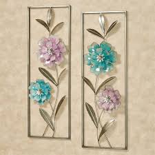Summer Rose Flower Blossom Metal Wall Art Set Rose Wall Art Wall Art Sets Metal Tree Wall Art