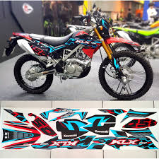 Mesin 150 cc single silinder yang bertenaga. Stiker Striping Kawasaki Klx 150 Bf 2018 Se Extreme Merah Biru Shopee Indonesia