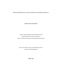 We did not find results for: Translator Of Malay Text To Kod Tangan Bahasa Melayu Monalissa Muharam