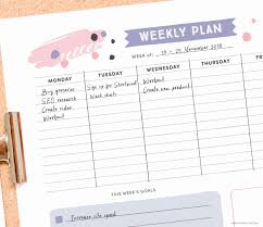 Cut along the dotted line. Get Organised With This Free Printable Weekly Planner Cute Downloadable Planner