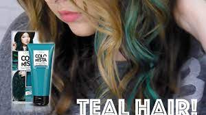 L Oreal Colorista Review Diy Teal Hair Tutorial Vanessa Giorgio Connect With Me Instagram Https Www Instagram Teal Hair Hair Tutorial Teal Hair Color