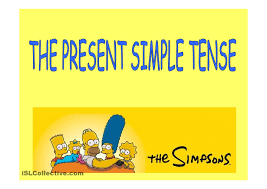 Present Simple With The Simpsons Elementary English Lesson Plans Simple Present Tense Grammar Lessons