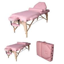 Pink 77 L 30 W 3 Pad Reiki Portable Massage Table Esthetics Room Massage Table Esthetician Room