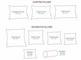 Standard Size Pillow Dimensions Queen Size Pillow
