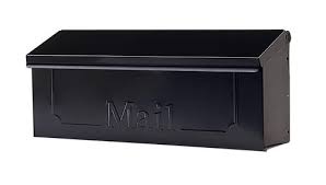 Serenelife modern wall mount lockable mailbox commercial rural home decorative & office business parcel box serenelife mailbox is a simple classic drop box yet reliable with a lid fastened next to the front door, any walls or flat surface which is convenient for anyone who delivers letters, small parcels, bulk mails, packages and newspaper. Gibraltar Mailboxes Townhouse Black Wall Mount Mailbox At Menards
