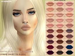 FLAT VELVET LIPSTICK by ANGISSI for The Sims 4