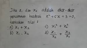We did not find results for: Rumus Jumlah Dan Hasil Kali Akar Akar Persamaan Kuadrat Youtube