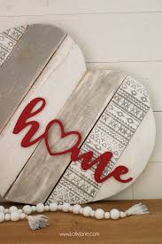Home Stenciled Pallet Heart Home Decor Lolly Jane Handmade Home Decor Handmade Home Pallet Heart