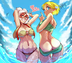 Zelda and Purah compare swimsuits (Haysey Draws) [Tears of the Kingdom] : r rule34