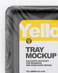 Download Plastic Tray Mockup In Tray Platter Mockups On Yellow Images Object Mockups PSD Mockup Templates
