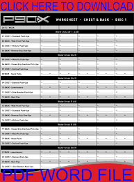 P90x Workout Schedule P90x Workout Sheets P90x Workout Schedule Workout Sheets