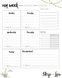 Print them off and use as you wish. Free Printable Weekly Planner Skip To My Lou