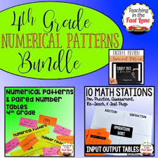 Subtract 50¢ from $1.25 to get 75¢. Numerical Patterns And Input Output Tables Bundle 4th Grade Tpt