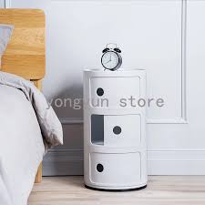 You can choose a piece that goes perfectly well with your home decor, thanks to the different finishes of this 1 drawer nightstand. Bedroom Furniture Nightstand Minimalist Modern 3 Round Modern Multi Function Storage Cabinet Living Room Bedside Cabinet Abs Nightstands Aliexpress