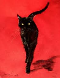 Akapearlofagirl Cat Art Illustration Black Cat Art Cat Painting