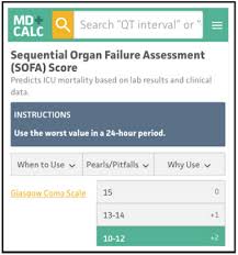 Sepsis Sepsis Shock Qsofa Sofa Score Lactate Intravenous Fluids Calculated Decisions Emergency Department