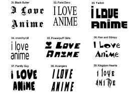 I Love Anime 43 Anime Fonts 36 Colors 6 Sizes Laptop Etsy In 2020 I Love Anime Anime Lettering Alphabet