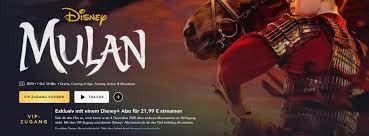 For the 1998 film of the same name, see mulan. Mulan Auf Disney Plus Wie Streame Ich Den Film Vip Pass Starten So Geht S