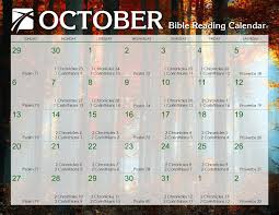 October 2019 Daily Bible Reading Calendar In Gods Image