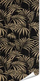 Papier Peint Intisse Honolulu Coloris Noir Papier Peint Fond D Or Papier Peint Feuilles