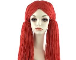 Hand Crocheted Shag Yarn Wig: Punk 80s Style