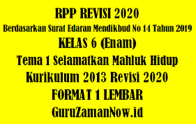 Rpp 1 lembar kelas 6 semester 2 tema 7. Rpp 1 Lembar Kelas 6 Tema 1 Semester 1 Revisi 2020 Perangkat 3 Komponen Guru Zaman Now