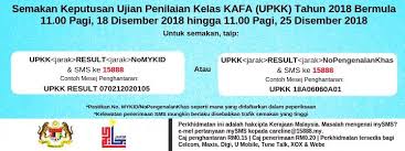 Date to check spm 2019 result is thursday, 5 march 2020. Semakan Keputusan Upkk 2020 Online Ujian Penilaian Kelas Kafa