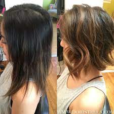 Before After On My Asian Beauty Bronde Balayage Highlights Bob Haircut Ad Beach Waves For Her Hair Mak Asian Hair Highlights Balayage Hair Salon Balayage