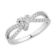 Diamond Love Knot Split Shank Fashion Ring In 14k White Gold 1 2 Ct Tw Blue Nile In 2020 Fashion Rings Future Engagement Rings Love Knot Ring