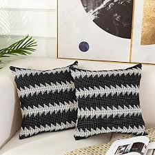 Black And White Accent Pillows Amazon Amazon Com Ojia Pack Of 2 Black And White Throw Pillow Covers Boho Decorative Amazon Com Ojia In 2020 White Throw Pillow Covers Boho Throw Pillows Boho Pillows