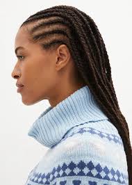 Pull à col roulé décontracté avec motif norvégien