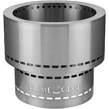 Solo stove smokeless fire pit with stand Flame Genie Wood Pellet Fire Pit Silver From Flame Genie Accuweather Shop