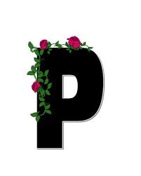 No idea what that means? Buchstabe Letter P Rose Trellis Monogram Alphabet Alphabet