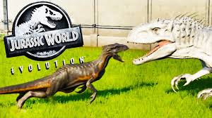 A creature of the future, made from pieces of the past! Indoraptor Vs The Indominus Rex Jurassic World Fallen Kingdom Dlc Jurassic World Evolution Youtube