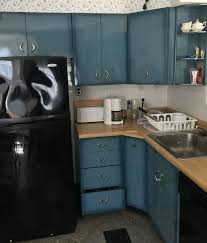 burnt blue youngstown steel kitchen