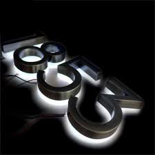 Our clean, contemporary house numbers are specifically designed with led backlighting to make your address clearly visible at night. China Top Quality Custom Brass Vintage Led Light House Door Numbers China Letter Sign And Channel Letter Price