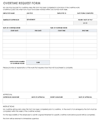 Timesheets must be submitted to the department timekeeper by the required deadline to be paid during the regular payroll. Free Overtime Request Forms Smartsheet