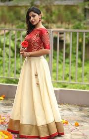 Trendy Cream Bridal Lengha Skirts Ideas Indian Gowns Dresses Long Skirt And Top Kerala Engagement Dress