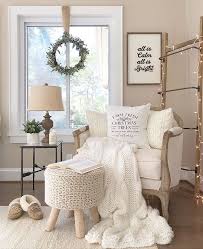 Neutral Christmas Reading Nook Decor Via Caligirlinasouthernworld Interiors Interiordesign Nook Decor Reading Nook Neutral Christmas Decor