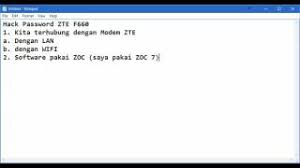 Dalam sebagian besar kasus, username dan password default untuk router zte f660 adalah admin dan admin atau user dan user. Hacking Password Modem Zte F660 Youtube