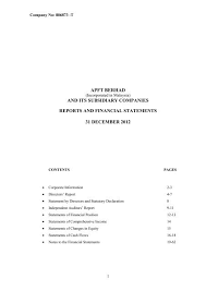 1 presentation of financial statements (mfrs 101) components of financial statements a complete set of financial all the requirements of mfrss. Apft Berhad And Its Subsidiary Companies Chartnexus