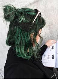 Unfortunately, that means that lifting black will cause damage. Lob Mixed Color Green And Black Synthetic Hair Messy Wave Medium Wigs Capless Cap 12 Inches Hair Color Crazy Hair Inspo Color Green Hair