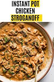 Instant Pot Chicken Stroganoff Russian Inspired Chicken Recipe Recipe Instant Pot Dinner Recipes Instant Pot Chicken Chicken Stroganoff