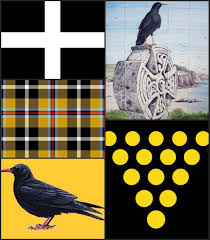 Black And White Checkered Flag Meaning Beach Cornish Symbols St Piran S Flag White Cross Black Background The Duchy Of Cornwall Shield Of 15 Gold Bezants Black Fie Cornwall Flag St Piran Cornish Flag