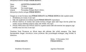 Surat Pernyataan Tidak Menuntut Harta Gono Gini Contoh Seputar Surat
