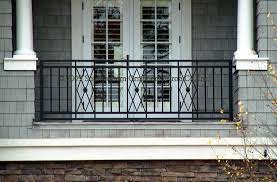 Vevor wrought iron handrail, fit 2 or 3 steps outdoor stair railing, adjustable front porch hand rail, black transitional hand railings for concrete steps or wooden stairs with installation kit. Aluminum Balcony Railing 2 Iron Balcony Railing Wrought Iron Porch Railings Iron Balcony